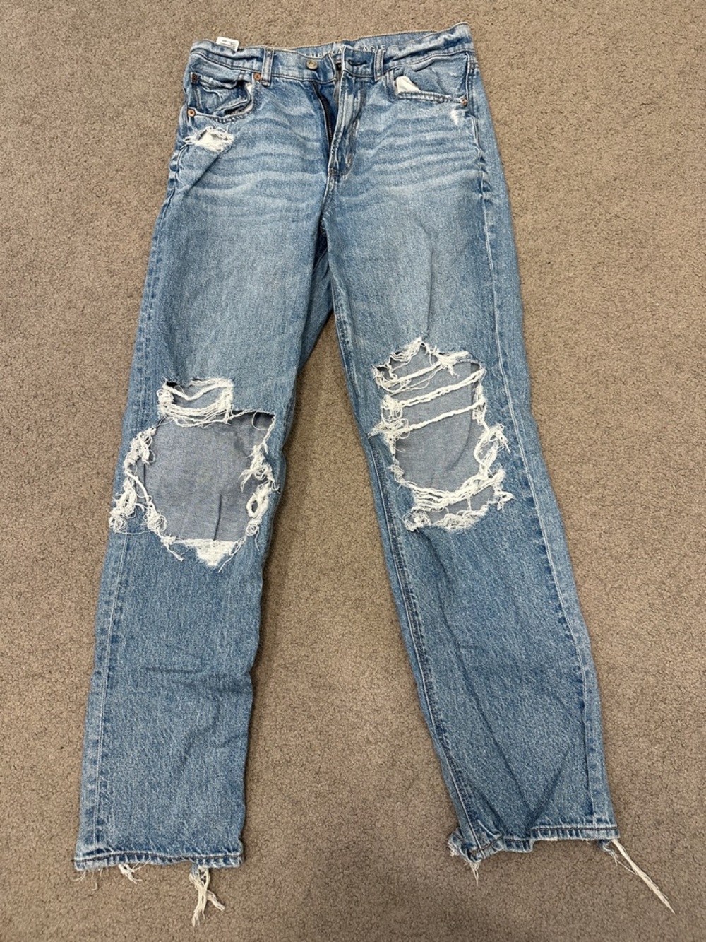 Women’s Highest Rise Baggy Straight Strigid American Eagle Jeans
